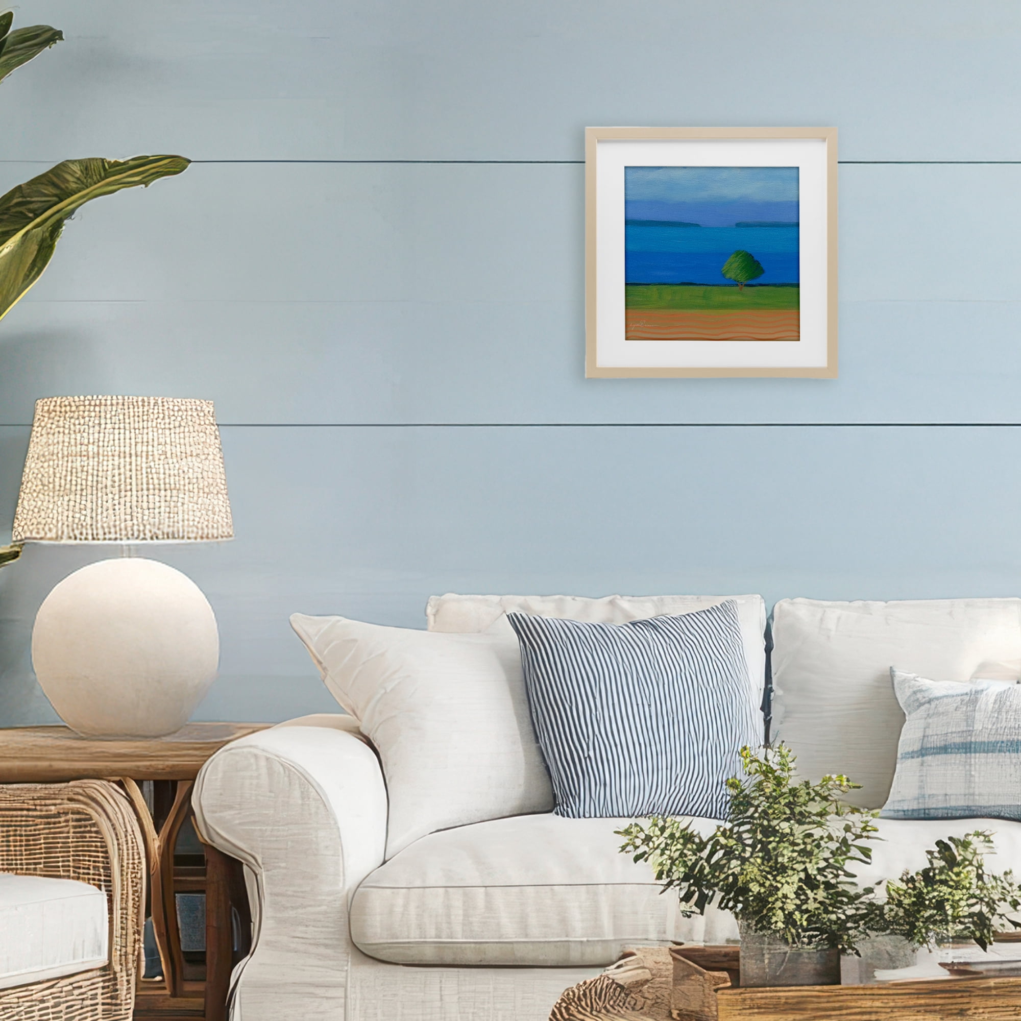 Stupell Industries Lone Tree at Spring Cove Birch Framed Print Under Glass, design by Lynn Ericson Fine Art