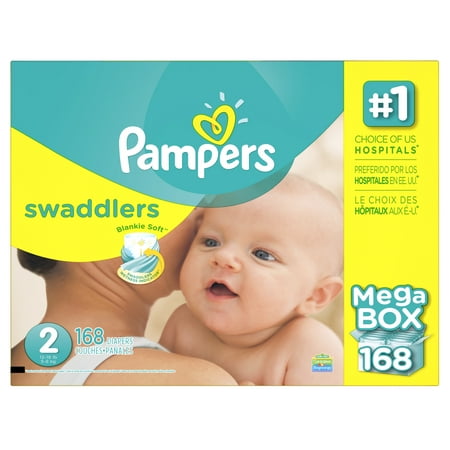 product of pampers swaddlers size 2 diapers 168 ct bulk qty