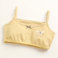 thumbnail image 2 of Staki Girls Soft Training Bras Pull-On Cami First Bra with Double-Layer Lined Gentle Coverage for Beginners Yellow,11-12 Years, 2 of 7