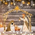 thumbnail image 2 of Nativity Scene Statue 1 Set Decorative with LED Light Fashion Christmas Holy Family Statue Garden Lawn Backyard Party, 2 of 4