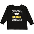 thumbnail image 3 of Inktastic Congrats My Uncle Graduated with cap Boys or Girls Long Sleeve Toddler T-Shirt, 3 of 5