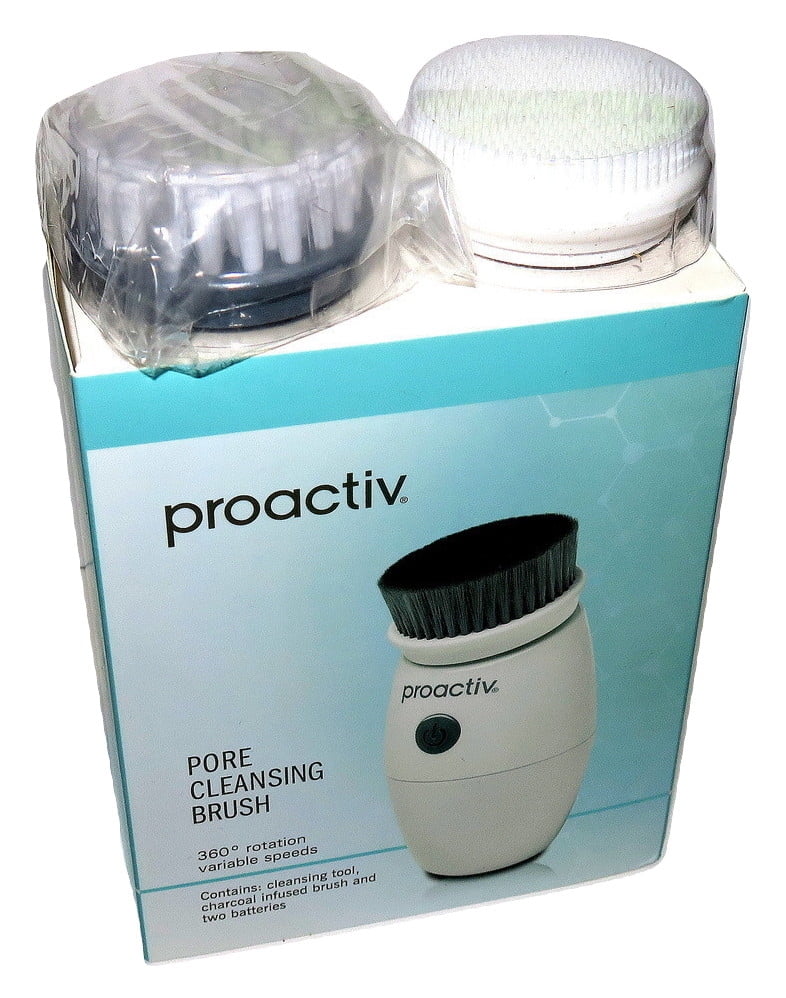 Proactiv Pore Cleansing Brush CHARCOAL Infused + Silicone & Soft Bristle Brush Heads Walmart