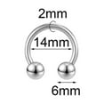 thumbnail image 5 of QQTDFG 1 Pc Stainless Steel Horseshoe Nose Ring Large Size Septum Piercing Ear Piercing-00G-19mm, 5 of 9