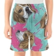 thumbnail image 2 of BZSMCE Adjustable Drawstring Casual Shorts With Cartoon Dog Splash Ink Pattern Pattern, 2 of 9