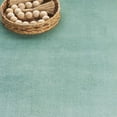 thumbnail image 6 of SAFAVIEH Faux Rabbit Fur Daven Solid Polyester Machine Washable Runner Rug, Sage, 2'3" x 8', 6 of 7