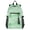 Colorful Green Watercolor, variant on 14" Laptop Backpack Waterproof Airline Approved Stylish Casual Daypack for Travel Business College Work, White Soft Brush Stroke