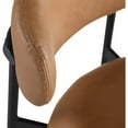thumbnail image 4 of Meridian Furniture Lupita Cognac Vegan Leather Counter Stool (Set of 2), 4 of 8