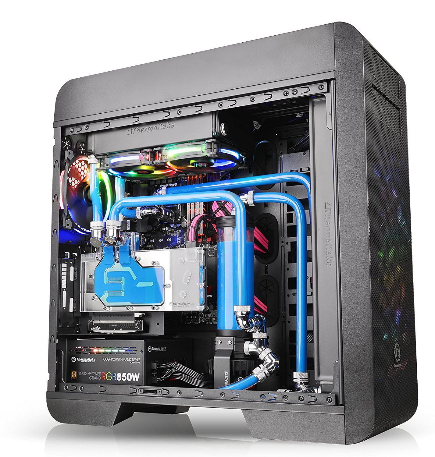 Thermaltake Core V71 Tempered Glass Edition E-ATX Full Tower Tt LCS Certified Gaming Computer Case CA-1B6-00F1WN-04