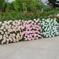 Wooden Retractable Fence Expanding Fence Hedge With Artificial Flower