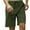 Green, variant on Men's Summer Casual Shorts Bermuda Sports Elastic Waist Solid Color Cotton Drawstring Pocket Shorts Olive Green