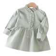 thumbnail image 2 of KYAIGUO 9M-7T Baby Toddler Girl Spring Autumn Trench Coat Infant Single Breasted Dress Jacket Kids Peacoat Long Sleeve Windbreaker Outerwear, 2 of 9