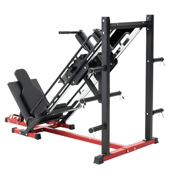 KFFKFF Leg Press Hack Squat Machine, Adjustable Leg Press Combo with Linear Bearing and Weight Storage, Lower Body Special for Home Gym, Leg Exercise Equipment