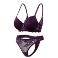 thumbnail image 3 of Coordinado Interior Secret Treasures Talla 32B/CH Encaje Decorativo Morado, 3 of 4