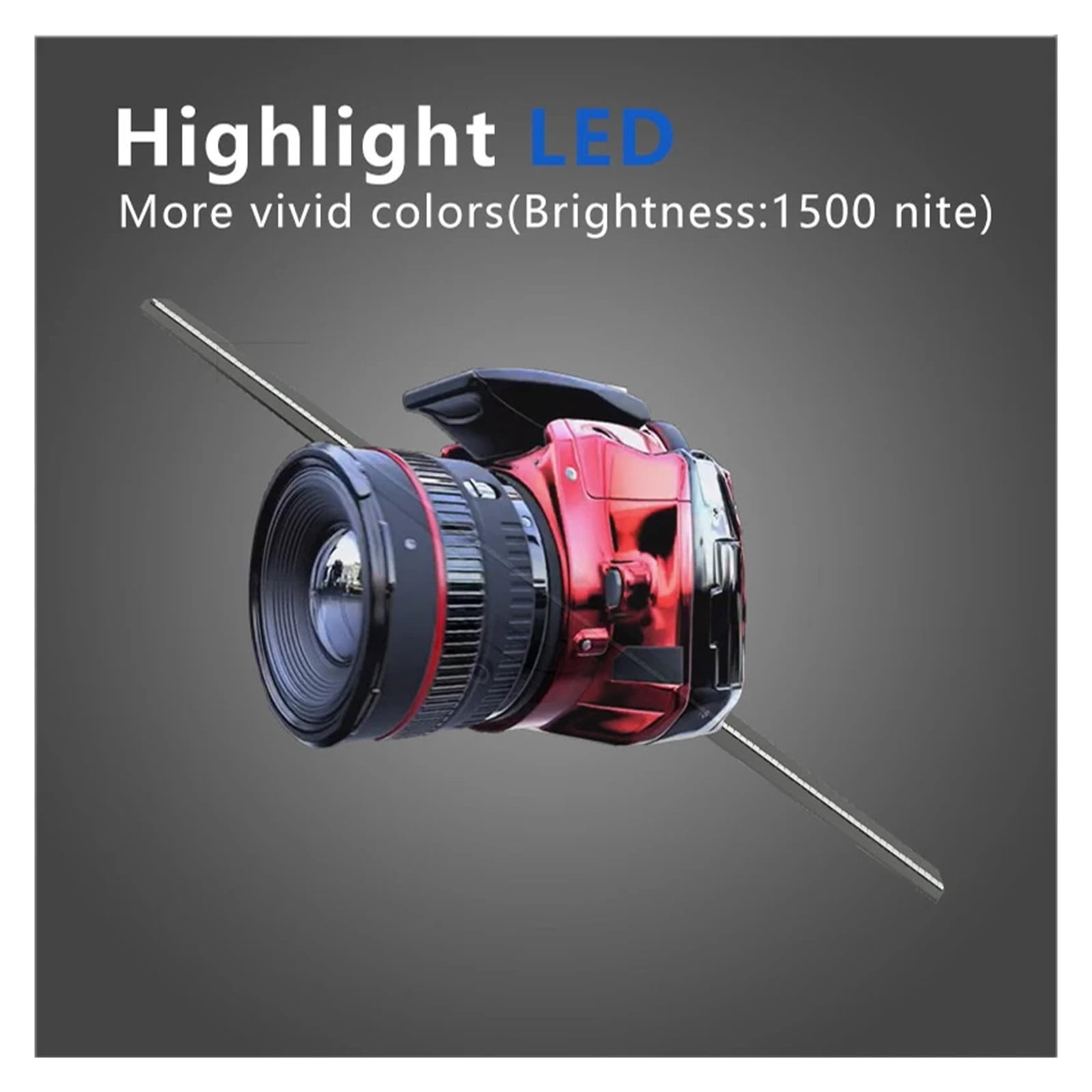 Hologram Fan Projector, 42CM 384Pcs WIFI Hologram 3d Fan Projector Advertise Imaging Logo Light Holographic Led Fan Party Decoration Advertising Display