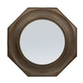 thumbnail image 6 of Creative Co-Op Hexagonal Carved Wood Framed Wall Mirror, Walnut, 6 of 7