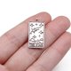 thumbnail image 1 of 10pc 2.6x1.3cm Tibetan Style Alloy Pendants Rectangle with Tarot Pattern Antique Silver, 1 of 1