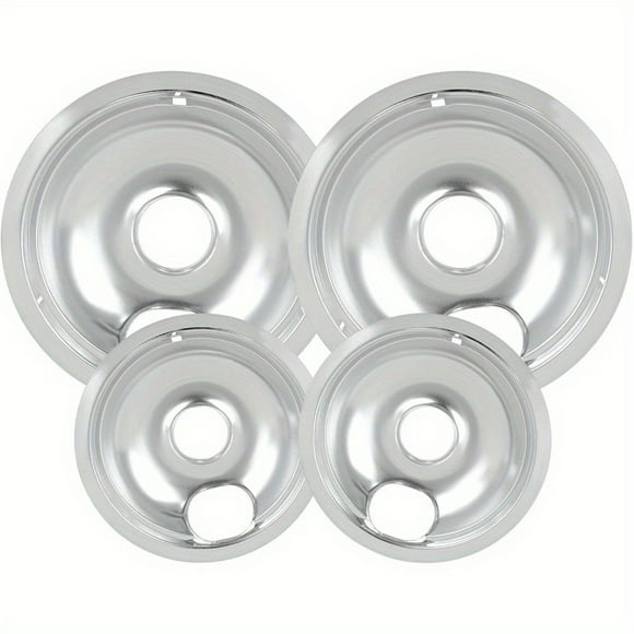 Round Stove Head Cover Chrome Burner Drip Bowls Replace stove Drip Pan Kit