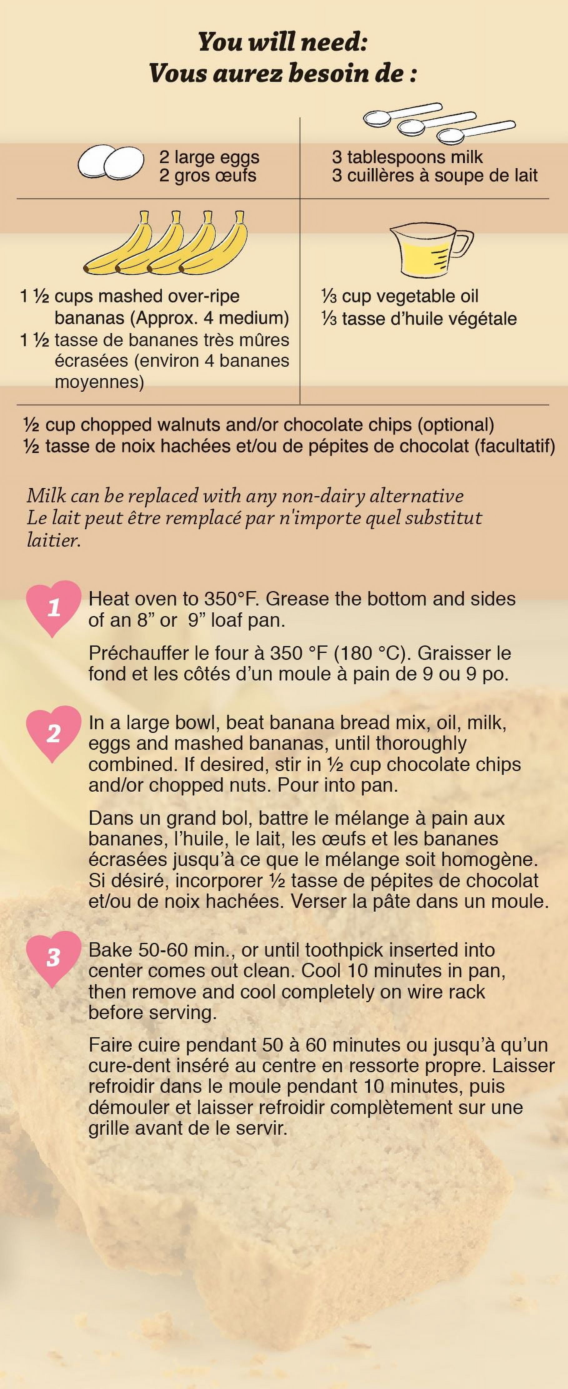 XO Baking Co. Verified Non-GMO & Gluten Free Banana Bread Mix, 10.3 oz Box