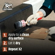 Liquid Rubber Multi-Surface Waterproof Sealant, Black, Indoor & Outdoor, 1 Quart
