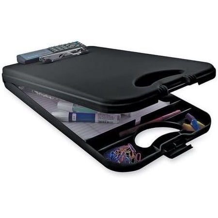 SAUNDR DeskMate II Storage Clipboard With Calculator - Professional Clipboard - Black — Home & Garage Storage, Stackable Design