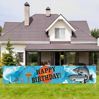 Gone Fishing Glitter Banner - Pre-Strung, 1st birthday, O'fishally one  Party, Fishing Birthday Party, Retirement Decorations, Garland, Fish