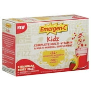 Emergen-C Kidz Complete Strawnana Berry Blast Fizzy Drink Mix, 30ct