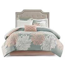 Gracie Mills Willie 9-Piece Floral Comforter Set with Cotton Sheets - GRACE-10705
