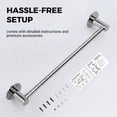 thumbnail image 6 of Towel Rack for Bathroom - 20'' Rustproof Towel Holder, Sturdy Towel Bar Wall Mounted, Space-Saving Towel Hanger, Bathroom Accessories, Home Decor, Apparment Essentials, Silver, 6 of 7