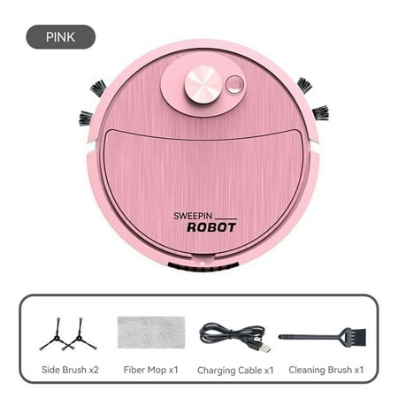 Smart Robot Vacuum Cleaner Toy Auto Obstacle Avoidance Function USB Rechargeable Low Noise Simulated Floor Cleaning Play Interactive Companion Toy for Kids and Pets