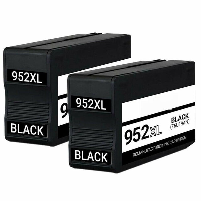 Cartucho de tinta negro 952XL 952 compatible con Officejet Pro 8710, 8720, 8715, 8740, 8200, 8730, 8702, 7740, 7720 y 8210 (paquete de 2)