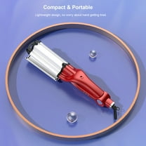 Electric curler,Crimper Temperature Adjustable Hair Iron Wand Hair Roll Hair Temperature Adjustable Hair 28mm Ceramic Hair Roll Hair Curler Hair Tool Curler Hair Mewmewcat Red Ichu Laoshe