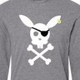 thumbnail image 4 of Inktastic Cute Easter Pirate Bunny with Eyepatch and Earring Long Sleeve T-Shirt, 4 of 5