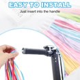 thumbnail image 4 of czcpp-Bike Streamers, Colorful Scooter Handlebar Tassels Grips Ribbon Accessories Decorations for Girls Bicycle Tricycle Handles, Yellow Green, 4 of 4