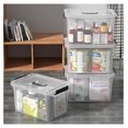 thumbnail image 4 of 17.5 Quart Storage Bins - 4 Pack Clear Plastic Containers with Lids & Handles - Stackable Organizer for Closet, Garage, Home - 17.5 Qt, 4 of 7