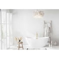 thumbnail image 2 of Elegant Kitchen and Bath 62 inch Soaking Bathtub in Glossy White with Brushed Gold Trim, 2 of 8