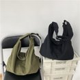 thumbnail image 3 of Nueva versión coreana del bolso de hombro para mujer, bolso de lona de gran capacidad que combina con todo, bolso de clase de estilo literario para estudiantes universitarios, bolso de mensajero, 3 of 5