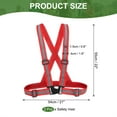 thumbnail image 2 of Uxcell Reflective Safety Vest, Hi-Vis Safety Vests, Adjustable High Visibility Strips for Jogging Cycling Red, 2 of 7
