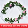 thumbnail image 1 of PVCS Artificial Rose Flower Rattan Wall Hanging Indoor Windin Decoration Fake Flower for Home Decor, 1 of 6