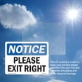 thumbnail image 5 of Please Exit Right OSHA Notice Vinyl Decal Label 7 Inch x 5 Inch - 5 Pack, 5 of 6