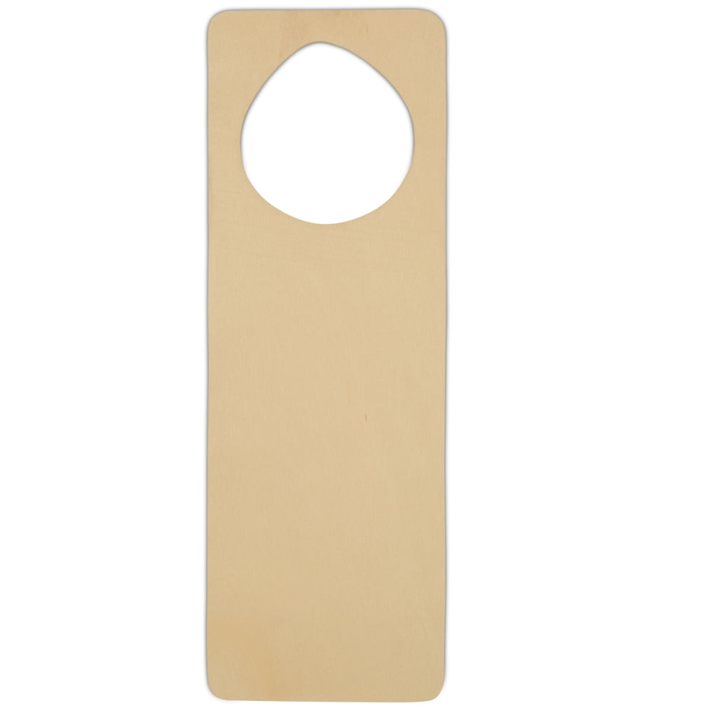 Wood Door Knob Hanger 9.5 x 31/4 Inch, Bulk Savings Pack of 24
