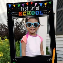 Masteelf First Day of School Photo Booth Props Frame Black 68x48cm 1Set