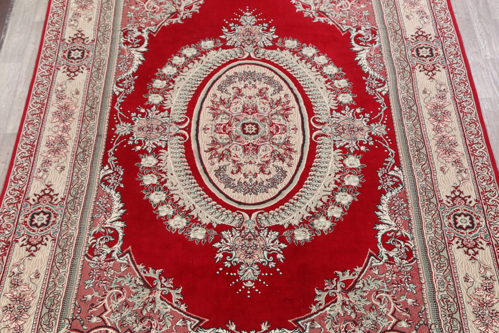 Rugselect Red Machine Made 10x13 Acrylic Wool Oriental Carpet Area Rug 13 3 X 9 8