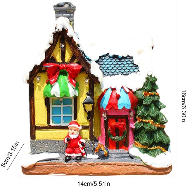 Anime Light Up Christmas Village, LED Miniatura Christmas Village House, Christmas Village House Decoraciones navideñas Zhivalor WLJ-2363