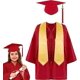 thumbnail image 1 of Graduation gown and cap set long tassels hats unisex propeller hat graduation outfit accessories costume for child, 1 of 3