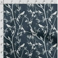 thumbnail image 3 of Soimoi Bird With Leaves Printed, Poly Canvas Fabric, Decor Sewing Fabric by The Yard 56 Inch Wide,Decorative Fabric for Curtains Tote Bags, Navy Blue, 3 of 5