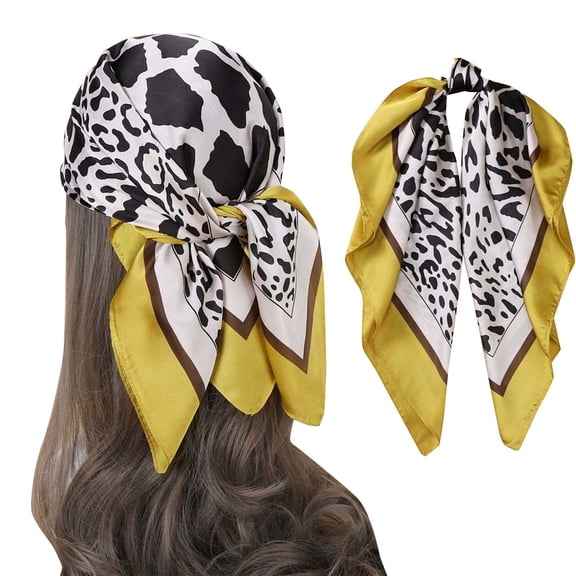 Headbands for Women Soft Spring/Summer Vintage Leopard Chain Pattern Printed Sweatbands Cool Women's Hair Accessories
