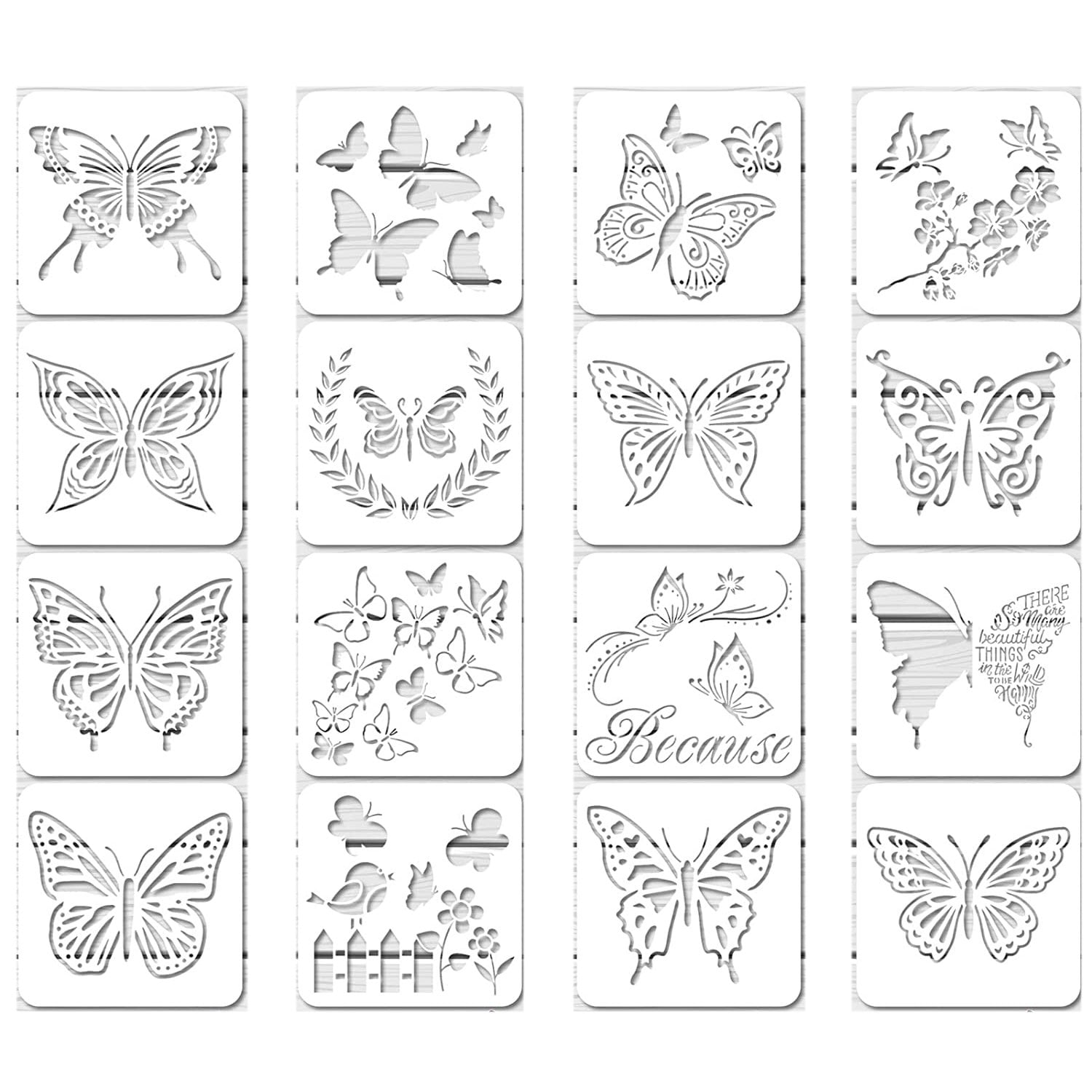 6 x 6cm Mesh & Wire Butterflies assorted colours of all one colour clearance 
