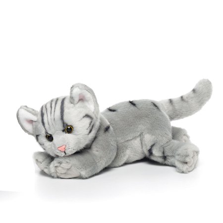 grey plush cat