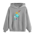 thumbnail image 6 of Baby Boys Hoodies Dinosaur Printed Drop Shoulder Outwear Trendy Spring Casual Girls and Toddlers' Pullover Hoodie Sweatshirt,A3-Grey,5-6 Years, 6 of 6