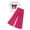 Hot Pink, variant on Toddler Girls Two Piece Outfits Sets Graphic T Shirt And Pants Sets princess Summer Outfits For 2-3 Years